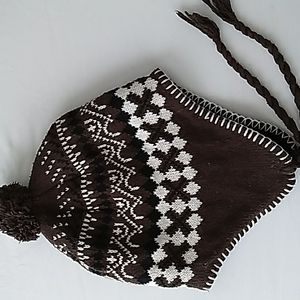Brown hand knitted Beanie